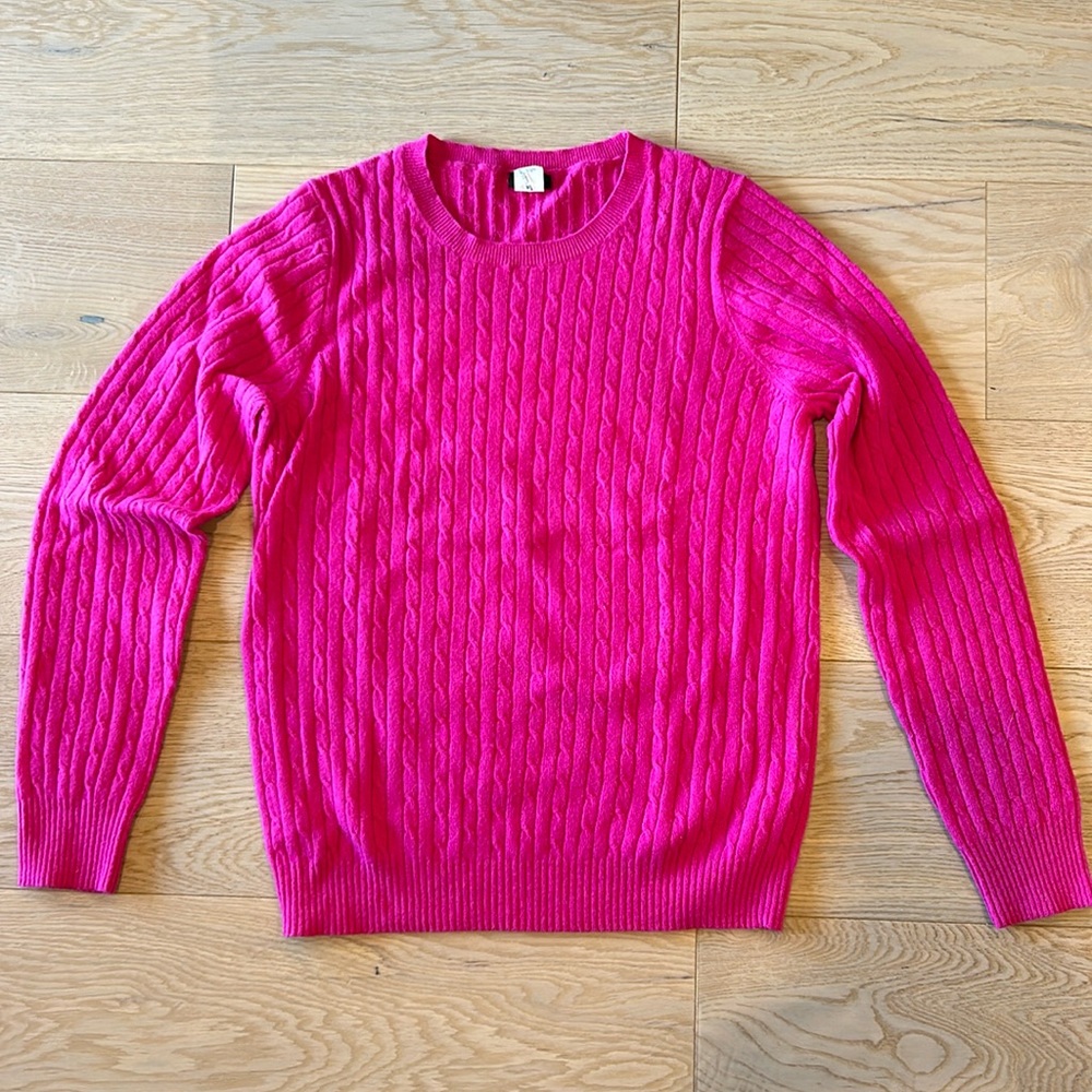 JCrew Hot Pink Sweater
